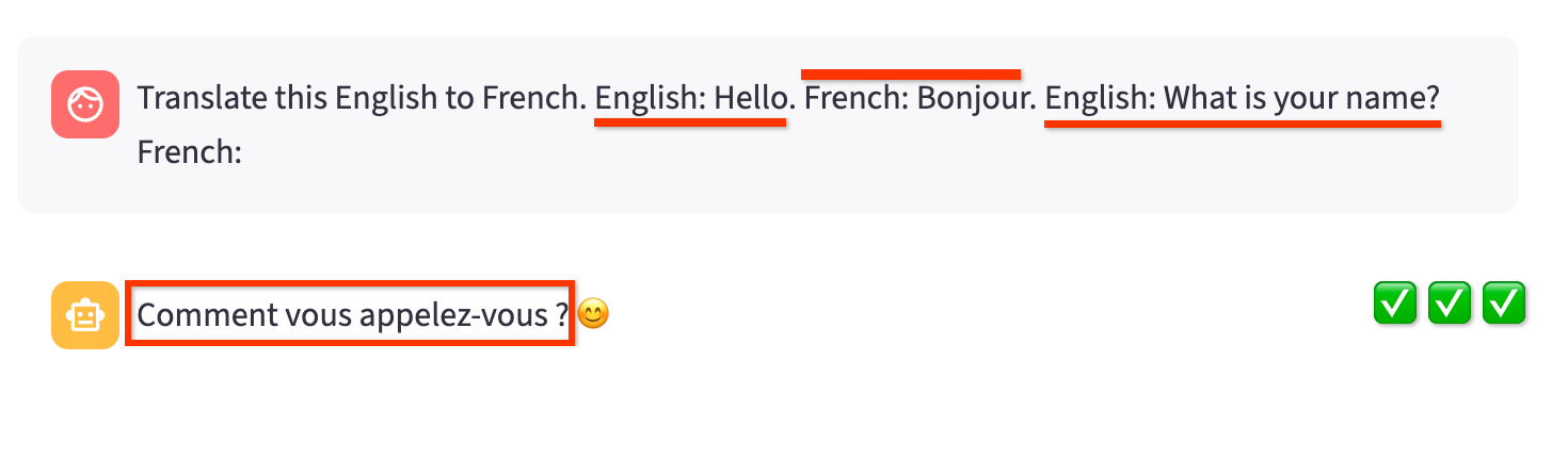 One shot translation example